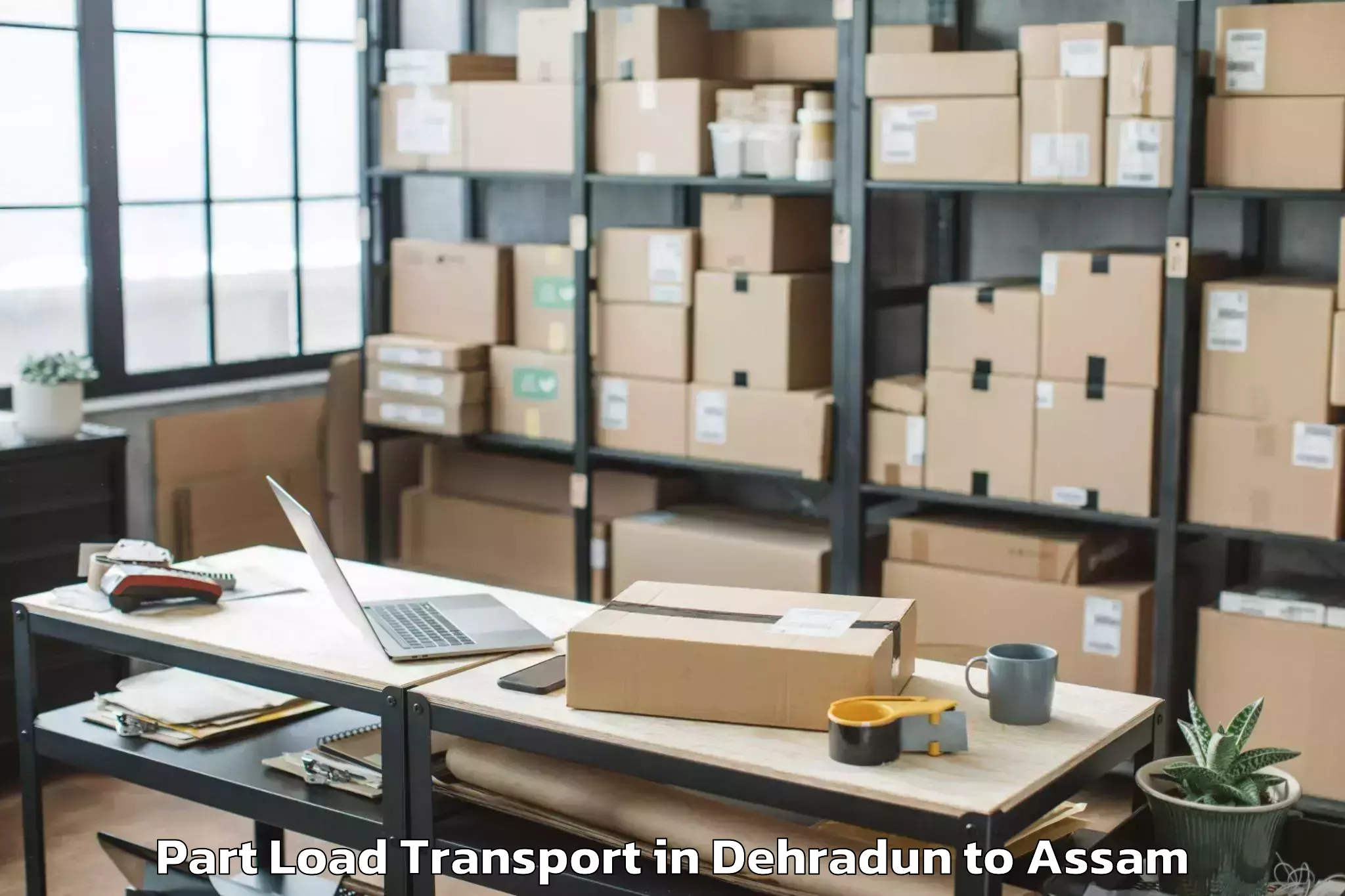 Book Dehradun to Bokolia Part Load Transport Online